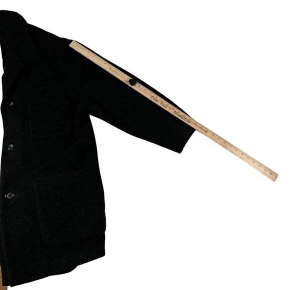 Millennium Collection Coat Men's Long Sleeve Alpaca Wool/Nylon Overcoat Black XL - Picture 6 of 11
